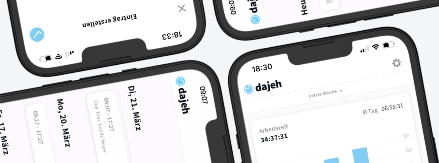 Dajeh Zeiterfassung und Übersicht